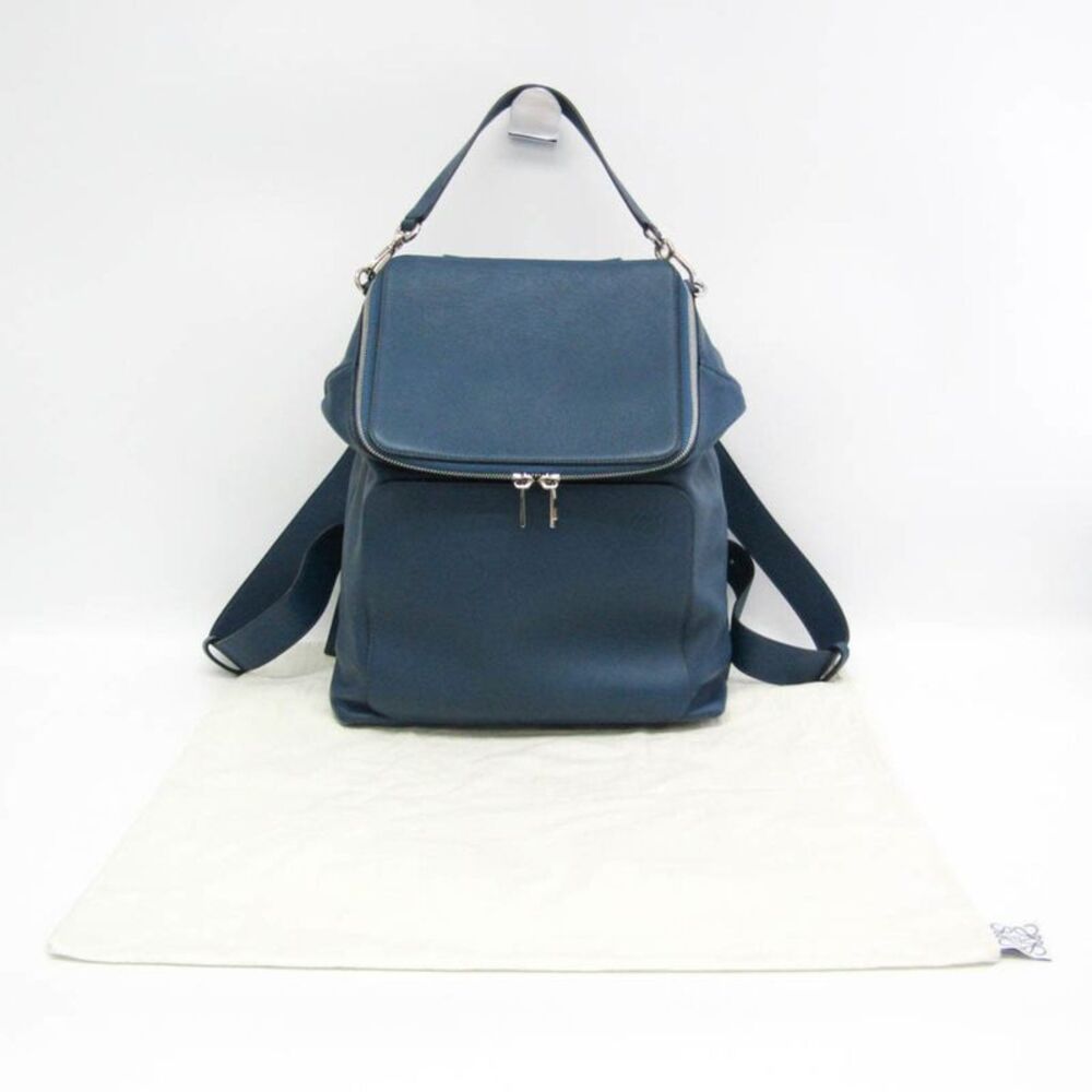 Loewe Goya Backpack .. Leather Backpack Blue - Picture 2 of 10